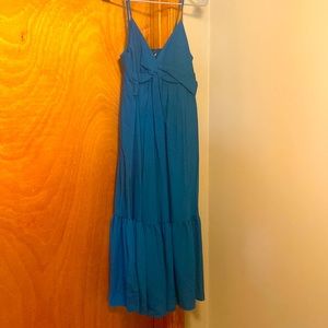New Banana Republic Teal V-Neck Twist Tiered Maxi Dress, Size 10